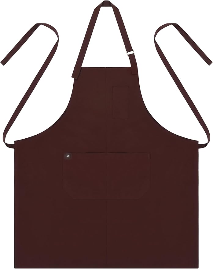 Chef Bib Aprons for Women and Men (Standard Dry Guard AA2095 & AA2095X) - Neck Strap Apron with Pockets 33"