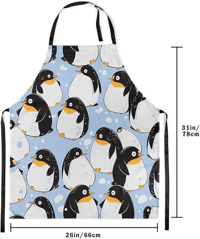jejeloiu Cartoon Cats Apron for Women Men 26"x31"