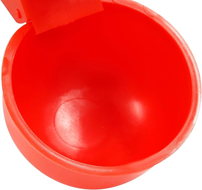 12 PCS Automatic Chicken Water Cups, Red Chicken Water Feeder Suitable Poultry Waterer for Chicks, Duck, Goose, Turkey and Bunny