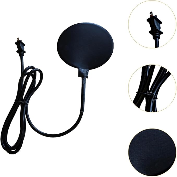 Bird Bath Heater, Chicken Water Heating for Outdoors Heavy Duty US Plug Silicone Rubber for Patio Yard Duck Winter, 20W