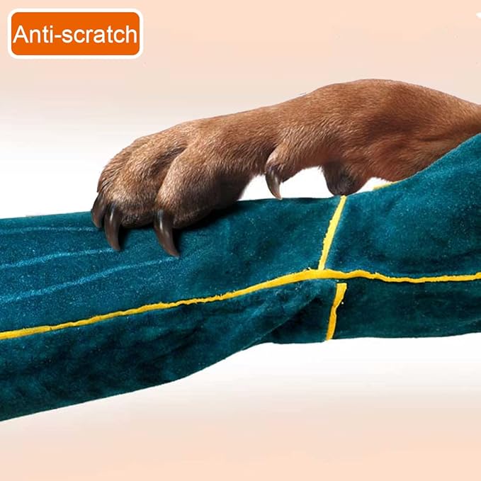 Hamiledyi Animal Handling Gloves 23.6in Bite Proof Anti-Scratch Protection Gloves Pet Grooming/Nursing/Wildlife Rescue Safety Work Gloves for Reptile Snake Iguana Cat Dog Falcon