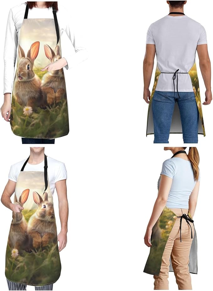 Waterproof Aprons for Women Men Adjustable Bib Tractor farm Apron Chef Cooking Aprons for Kitchen