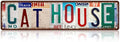 Vintage Cat House Wall Decor Street Signs Cat Lover Metal Tin Signs 16 x 4 Inches