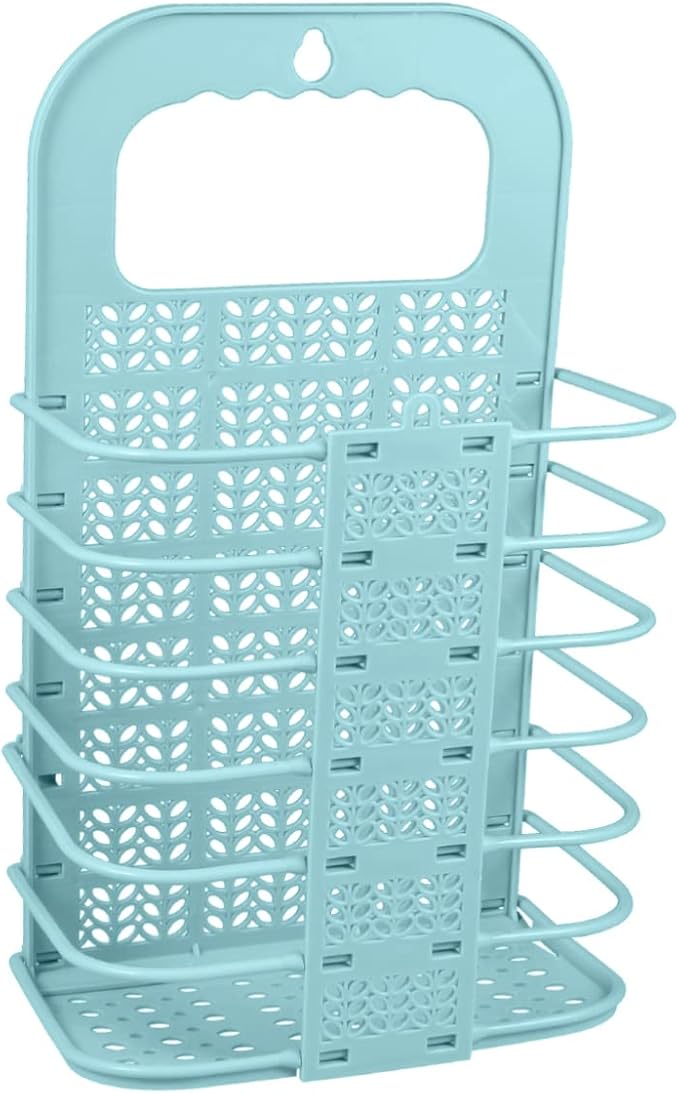 PRETYZOOM Foldable Sky-blue Fruit and Vegetable Storage Basket Wall-mounted Organizer for Laundry and Sundries Small Easy to View Design Multifunctional Chicken Feeding Toy