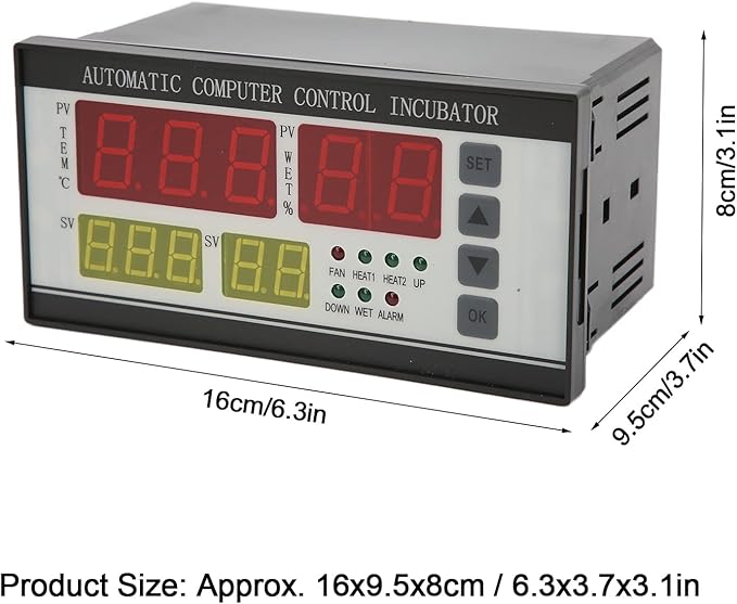 Egg Incubator Controller Thermostat Automatic Temperature Humidity Sensor 220V for Efficient Incubation