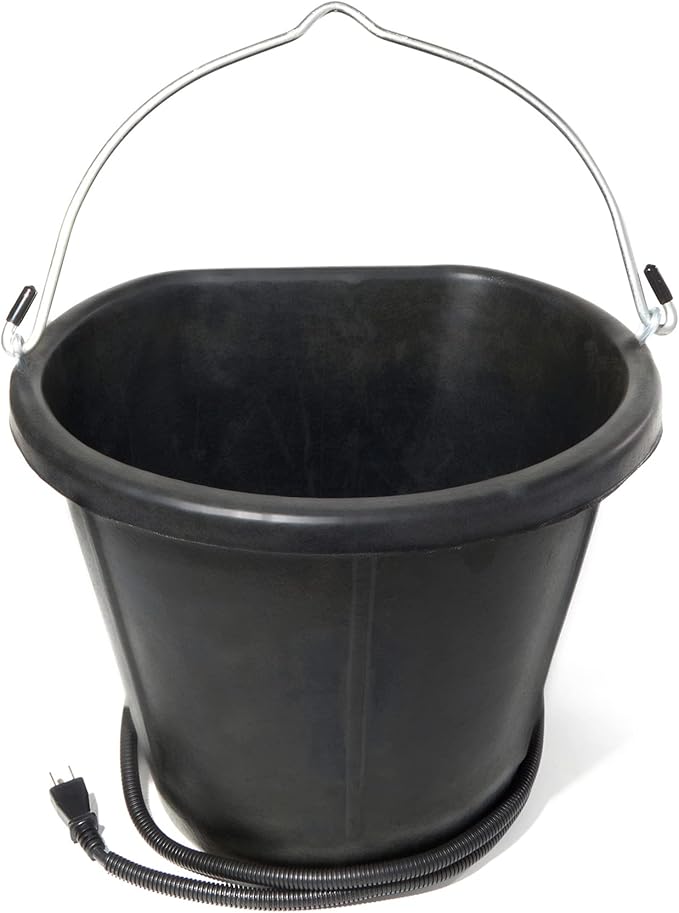 Farm Innovators FB-15R 4.5 Gallon Rubber 90 Watt Heated Bucket w/Built in Thermostat to Resist Cold (3 Pack)