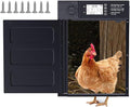 Automatic Chicken Coop Door Solar Powered with Timer,Solar Timer Chicken House Door,LCD Display Chicken Door with Light Sensor,4 Modes,Abnormal Alarm