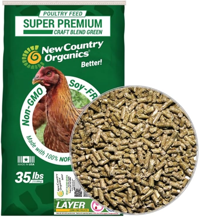 New Country Organics Soy-Free and Corn-Free Layer Pellets, 35 lbs