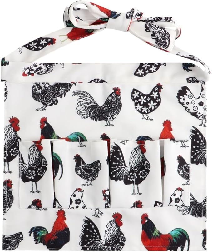 Canvas Egg-Collecting Apron For Kids, 3 Pocket Design For Safe Egg Gathering, Perfect For Collecting Chicken, Duck, And Goose Eggs
