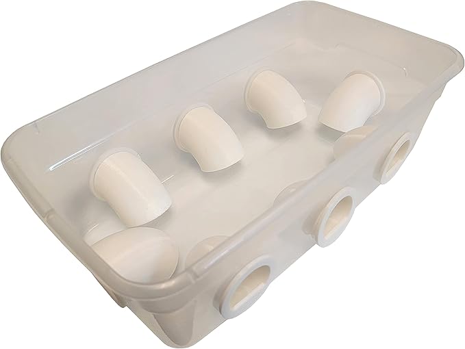 8 Port 6 Quart Quail & Chick Port Feeder NO Waste Feed Saver for Coturnix, Chicken