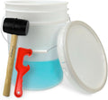 ePackageSupply 5 Gallon Plastic Bucket with Airtight Lid | Made in USA | Food Grade Bucket | BPA-Free | Heavy Duty 90 Mil All Purpose Pail | One 12" Rubber Mallet & One Lid Opener Included | 1 Pack