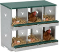 6 Compartment Nesting Boxes for Chickens, Chicken Nesting Box to Protect Eggs, Chicken Laying Boxes, Easy to Clean and Install