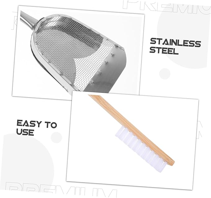 2pcs Bird Cage Cleaning Brush Set Droppings Shovel Essential Cleaning Tools for Bird and Small Animal Cages Sturdy and Effective PET Accessories