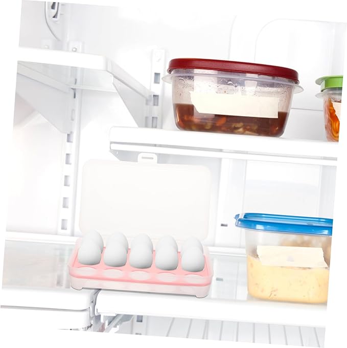 ARTIBETTER 2pcs Plastic Egg Tray Egg Organizer Storage Box for Kitchen Storage Rack Container Safe Fresh Holder