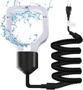 500W Chicken Water Heater, 50Gal Chicken Water De-Icer, Cast Aluminum Submersible De-Icer with Thermostat Control for Livestock Tank
