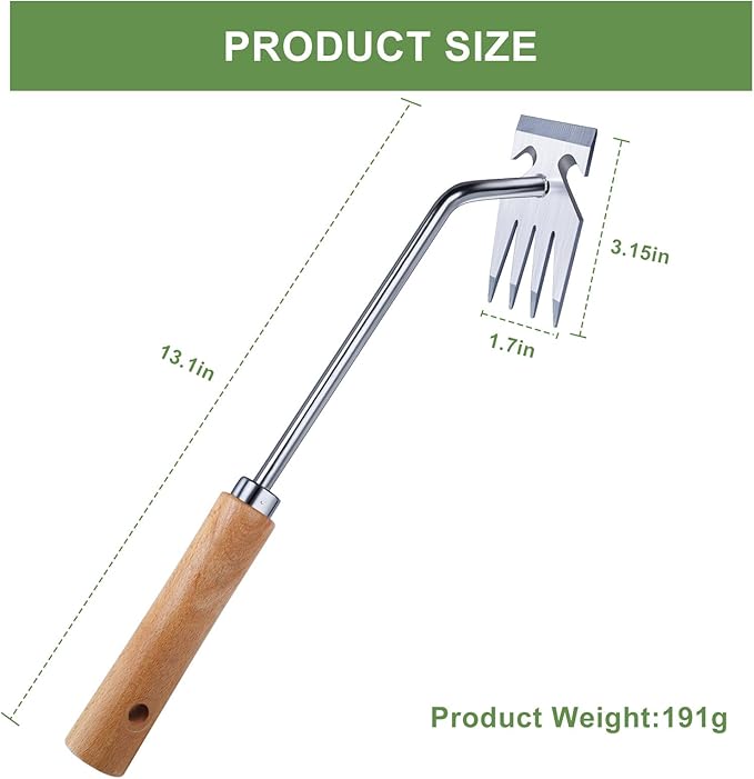 Weed Puller Tool, Garden Tools, Weed Remover Tool, Garden Weed Tool, Stainless Steel, Anti-Detachment, Portable Gardening Hand Tools for Vegetable Gardening Backyard Farm Planting & Weeding