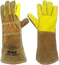 Hand Max Versatile Multi Purpose 14inch Cow Gauntlet Leather Kevlar Heat Resistant Gloves