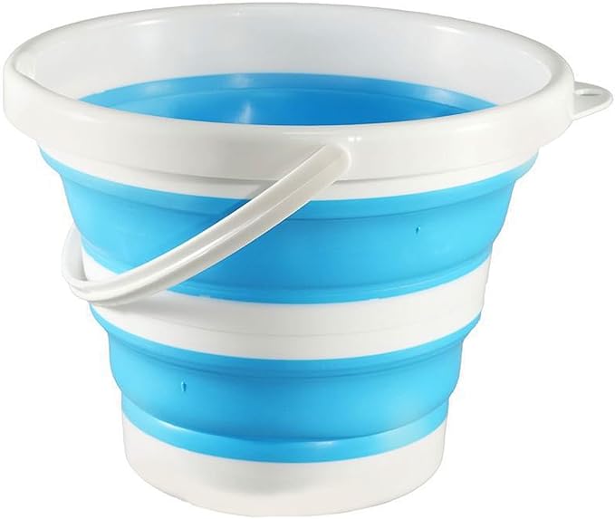 Collapsible Bucket 1.3 Gallon 5L Water Bucket for Cleaning Foldable Portable Plastic Mop Bucket with Handles Indoor Household Outdoor Car Wash Camping Fishing