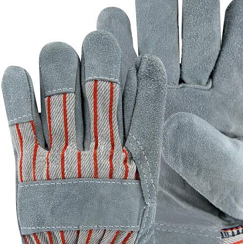 Magid TB725ELT Duramaster Cow Split Palm with Rubberized Cuff, Medium