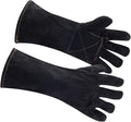 Animal Handling Gloves Bite Proof Reinforced Leather for Dog Training Cat Scratch Falcon Reptile Grabbing Snake
