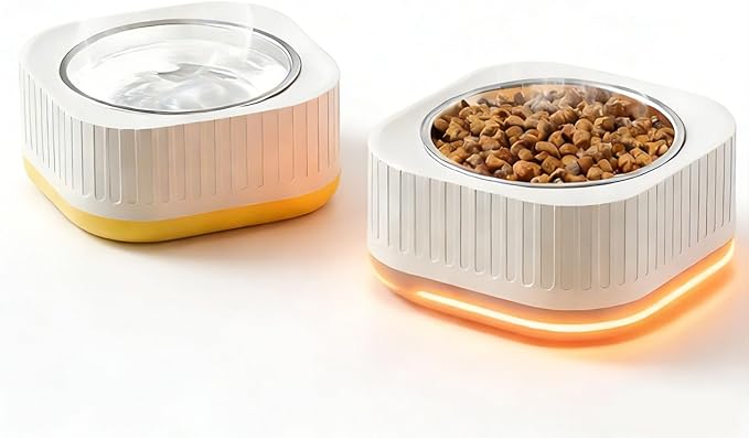 Heated Pet Bowl, Heated Water Bowl for Dogs and Cats Outdoors,Thermostatic Control Pet Heated Bowl for Winter for Dogs, Cats, Chickens, Ducks, Squirrels, Rabbits, Birds, and Animals