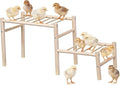 Chick Perch for Coop & Brooder, 25" x 9'' x 11" Wooden Chick Roosting Ladder for Pet's Healthy & Happy, Easy to Assemble, Jungle Gym & Toys for Poultry, Suitable for Backyard Farm