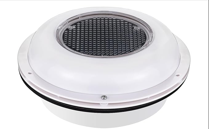 Solar Powered Ventilation Fan Plastic without Battery Switch for Marine Boat Yacht RV Truck Home 8.5 Inches