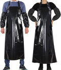 ELEBOX Waterproof Oil Proof Bib Apron Utility Apron Chemical Resistant Apron with Sleeve Work Apron Ultra Lightweight