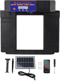 Pilipane Solar Automatic Chicken Coop Door Professional Infrared Prevents Pinch Multi Modes Auto Coop Door with Timer Light Sensor and Remote Control for Chicken Duck Goose Poultry Plastic (Black)