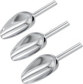 Small Ice Scoop for Freezer,Stainless Steel Ice Scooper For Ice Bucket,Metal Food Scoop For Ice Machine 6 Ounces 3 Packs
