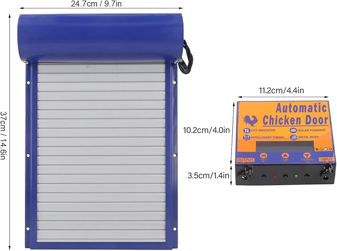 Automatic Chicken Coop Door, Solar Chicken Coop Door, Programmable Chicken Coop Door, Solar Powered Chicken Door Opener Programmable Timer Control