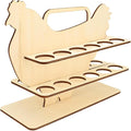 Wooden Chicken Egg Storage Rack Holder for 24 Eggs Countertop Organizer Display Basket Kitchen Counter Farmhouse Style Egg Keeper