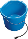 API® Heated Bucket | Heated Flat Back Bucket | Water Pail with Warmer for Cattle, Livestock, and Horses | Winter No Freeze Tub (20 Quart, 1 Count)