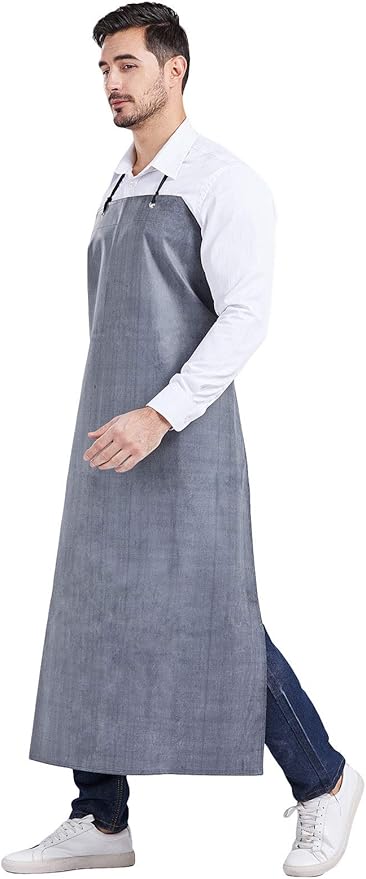 Nanxson Thick Rubber Waterproof Apron，Chemical Resistant，Heavy Duty Apron Adjustable for Dishwashing, Gardening, Butchering