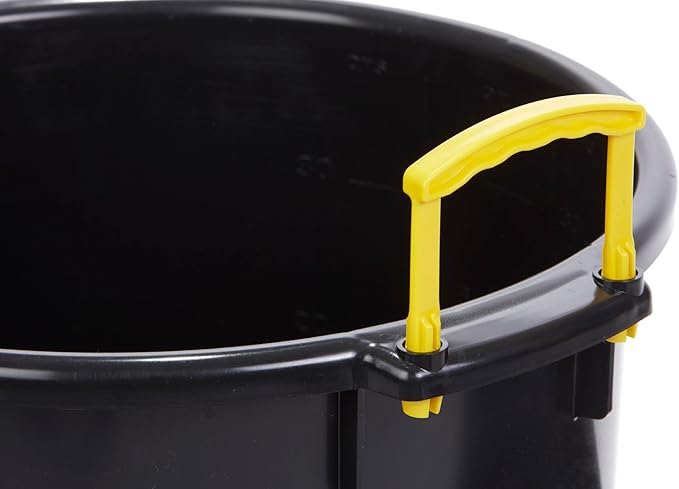 Little Giant® Plastic Muck Tub | Durable & Versatile Utility Bucket with Handles | Muck Bucket | Durable Handles | 40 Quart | Black