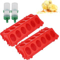Plastic Chick Feeder and Waterer Kit, 12 Holes, 140ML Capacity, Small Poultry Bird Feeding Set, 2 Pack