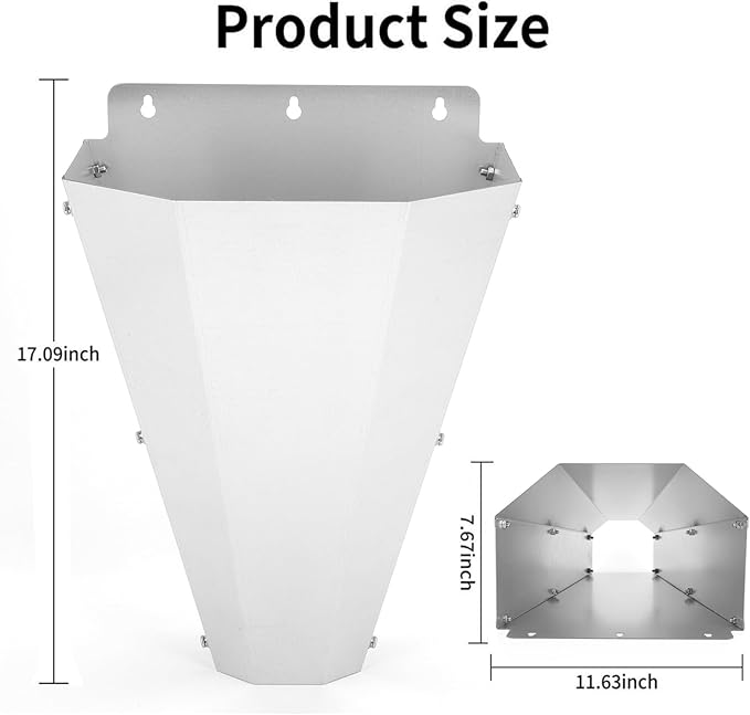 ETOYA Large-Sized Galvanized Steel Chicken Restraining Cone for Poultry, Suitable for Large Layers, Broilers, Roasters, and Turkeys Up to 18 Pounds