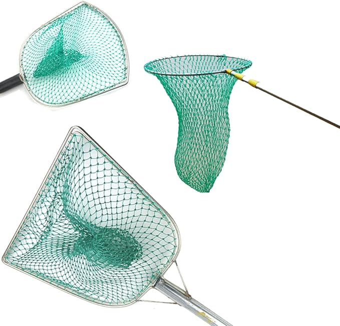 Fishing Net Replacement Netting Fishing Landing Net Replacement Net for Freshwater Saltwater Fishing Green 6 Sizes