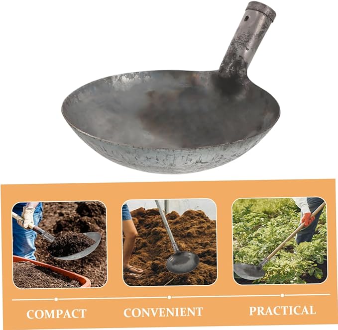 Swamp Bucket Utility Bucket Metal Dung Cleaning Shovel Dung Scoop for Muck