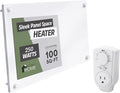 EconoHome Convection Wall Heater with Thermostat - 250W Electric Wall Mounted Space Heater Panel - Updated Model, 120V - Heats Rooms up to 120 Sq Ft
