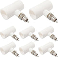 8Pcs Automatic Chicken Nipples Waterer Metal with 1/2'' PVC Tee Fittings for No Leak Rabbit Watering System (Stainless Steel, 8pcs)