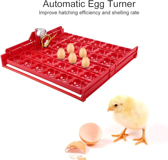 36 Eggs 144 Bird Eggs Incubator Hatcher Automatic Egg Turning Tray Tool for Chickens and Ducks Red Plastic