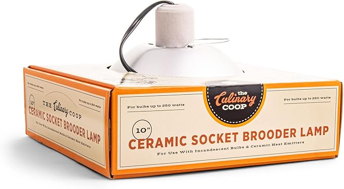 Fluker's Culinary Coop Brooder Lamp for Chicken Coop or Outdoor Animals, 10-Inch