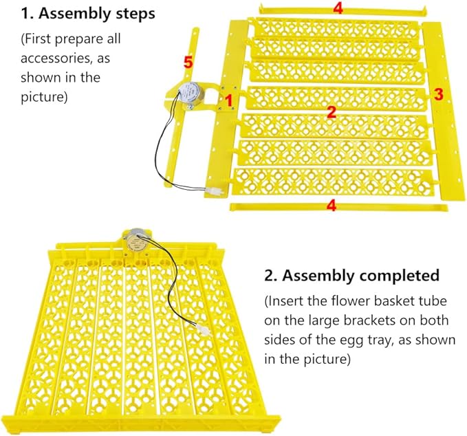 Automatic Multifunction Incubator Egg Tray With 110V Motor Turning Hatcher for Chickens/Ducks/Birds/Poultry (154-tray-110V)