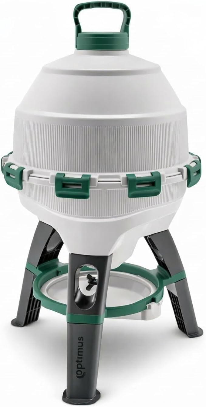 Hatching Time Automatic Poultry Drinker 6 Gallon 22.7 L – Gravity-Fed Chicken Waterer for Coop – UV-Stabilized Plastic Chicken Water Feeder – Easy-Clean, Top-Fill Water Dispenser for Chickens & Ducks