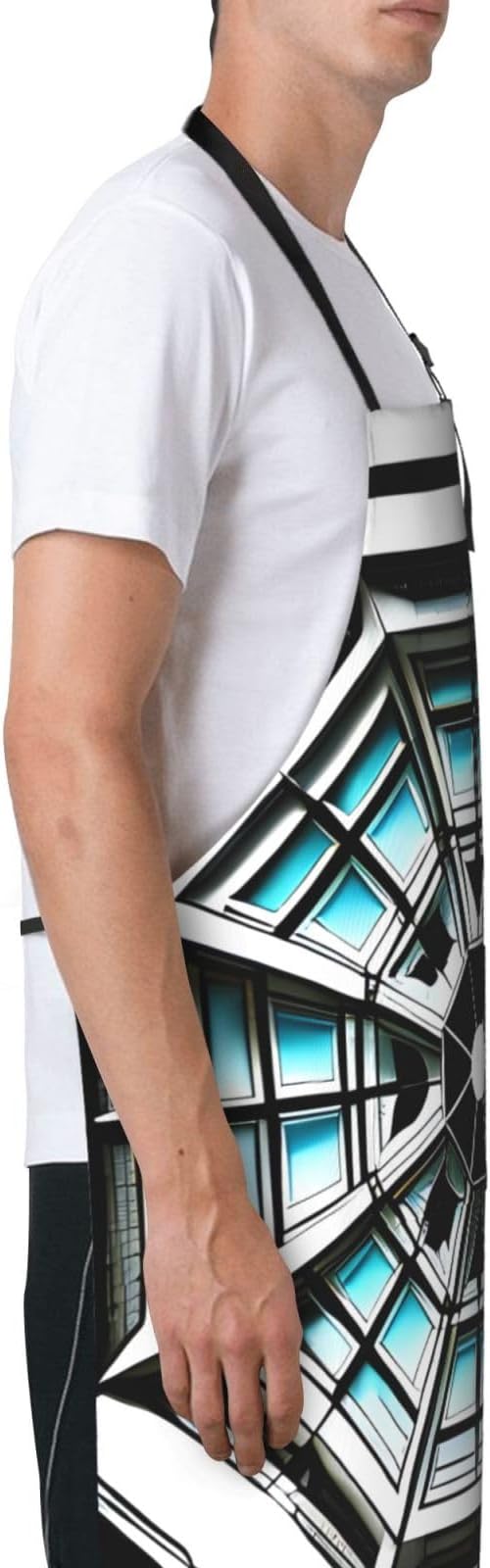 Multidimensional Space Heavy Duty Waterproof Apron with Pockets for AdultsResistant Grilling, Gardening, Painting