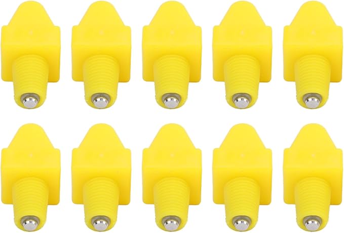 Chicken Waterer 10pcs Automatic Chicken Water Nipples, Sturdy Plastic Chicken Waterer Poultry Nipples Drinker Waterer Yellow, Duck Screw Water Drink Feeder