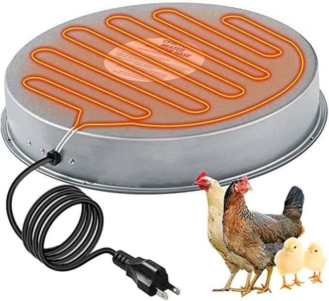 Chicken Water Heater Poultry Waterer Heated Base Metal Winter Deicer Chicken Drinking Fountain Heater Style1