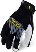 IRONCLAD Command Pro Gold Goatskin Leather Work Gloves; Touch Screen Gloves Conductive Index Finger, All-Purpose, Machine Washable, Sized S, M, L, XL, XXL (1 Pair) (Small, White Goatskin Leather)