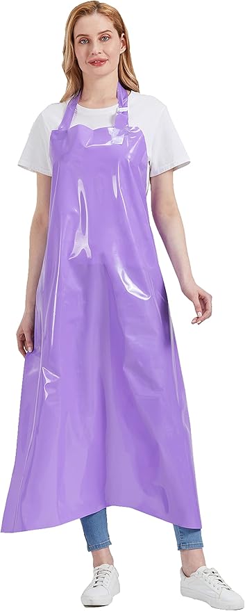 Nanxson TPU Waterproof Apron Lightweight Work Apron with Adjustable Buckle for Pet Bathing,Dishwashing,Butchers,Housework